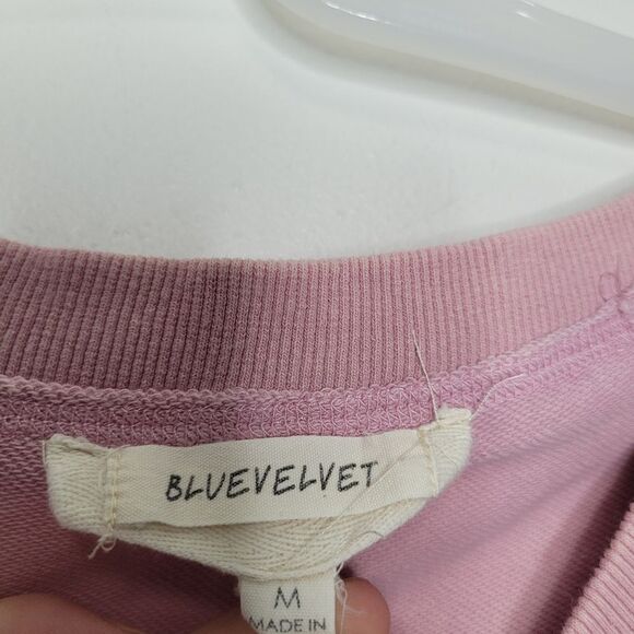 Bluevelvet pink oversized star plaid patch distressed v neck pullover Size Med - Picture 3 of 11